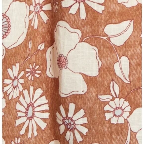 FREE PEOPLE Miss Daisy Cotton Printed Top Sz XSMALL - Picture 9 of 13